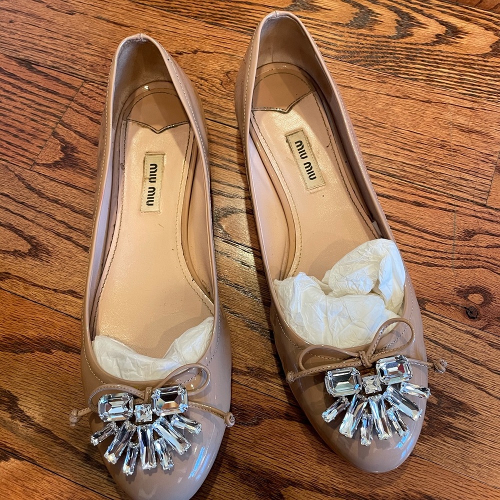 MIU MIU ballerina flats with jewels size 40 Made in Italy - Picture 13 of 16